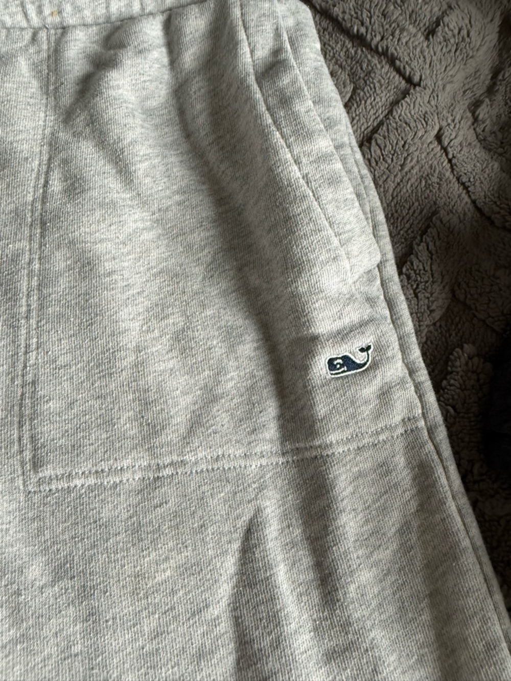Vineyard Vines Navy Label Sweatshirt with Pink Whale